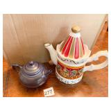 MERRY GO ROUND TEAPOTS, CHINESE GLAZED POTTERY