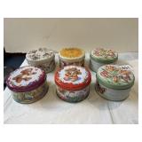 CANDLES IN TIN FLORAL THEME AND ANIMAL