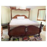 CANOPY TOP BED W/ FRAME, BOXSPRING AND MATTRESS