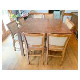 HIGH TOP DINING TABLE W/ EXTRA BOARD INSIDE 36" H