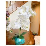 ARTIFICIAL ORCHID IN PLANTER 27" H