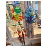 PEACOCK GLASS WIND CHIME AND LIVE LOVE LAUGH