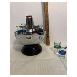 VINTAGE BAR SET WITH INTEGRAL COOLER BUCKET,