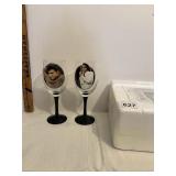 2 ELVIS WINE GLASSES WITH CERT OF AUTH