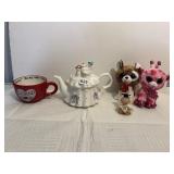 LIQUID LOVE COFFEE MUG, 2 TY BEANIE BOOS, ANGEL