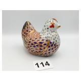 PORCELAIN VINTAGE IMARI HEN 3.25 X 3.75" W