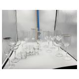 WATERFORD WINE W/ GOLD RIM, MARTHA STEWERT