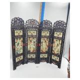 ASIAN FINE DETAILED 4 PANELS TABLE SCREEN 15.5" H