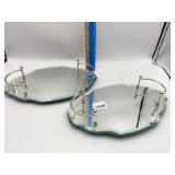 TWO THRESHOLD DRESSER TRAYS W/ GALLERY