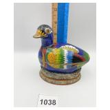 CLOISONNE DUCK TRINKET BOX OF CLOTH STAND