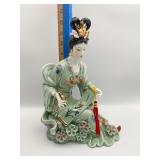 PORCELAIN GEISHA GIRL 12" H X 8.5" W -FIGURINE