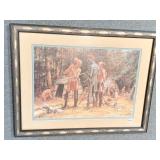 GRIFFINGS 1994 PRINT PREPARING FOR BATTLE FRAMED