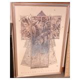 WILLIAM GATEWOOD FRAMED UNDER GLASS 1987 2ND