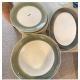 STONEWARE CORDELIA 10 DINNER PLATES, 10 LUNCHEON