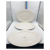 COUNTRY LIVING THREE MATCHED OVAL SERVING
