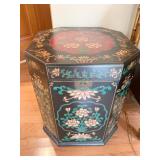 CHINESE HAND PAINTED RICE BOX W/ HINGED TOP 20" H