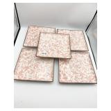 5 SQUARE JAPANESE 9 INCH PLATES