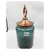 BLUE GLASS JAR WITH LID $39 FROM PIER ONE