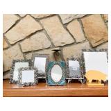 GROUP OF PICTURE FRAMES IN PIG MOTIF NAPKIN