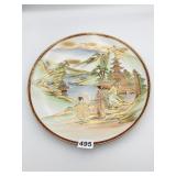 JAPANESE KUTANI PORCELAIN CHARGER PLATE FIGURAL
