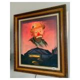ARTIST SIGNED RUSTY RUST EMMETT KELLY SAD CLOWN