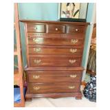 CHERRY CHEST ON CHEST WITH GRAPHIC FEET DRESSER