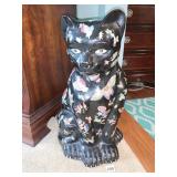 ORIENTAL POTTERY CAT SEE STAMP ON BOTTOM