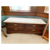 UPHL TO CEDAR CHEST 18" H X 48" X 16"