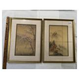 JAPANESE SILK FABRIC HAND PAINTED, SIGNED LOWER