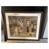LEE DULIN FRAMED AND MATTED COUNTRY STORE PRINT