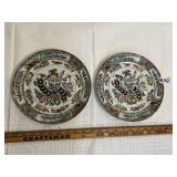 2 EARLY JAPANESE IMARI PLATES, ONE CHIP