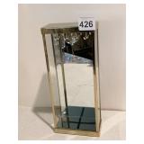 BRASS FINISH MIRRORED BACK JEWELRY DISPLAY UNITS