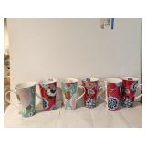 GALLERY MUGS WITH FLOWER DESIGN AND FLOWER INSIDE