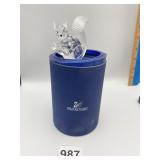 SWAROVSKI CRYSTAL SQUIRREL HOLDING A NUT W/ BOX