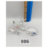 SWAROVSKI CRYSTAL BEE ON A FLOWER AND SNAIL