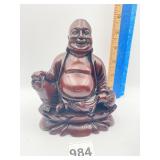 CARVED STONE BUDDHA 6-INCH-HIGH X 5 INCH WIDE