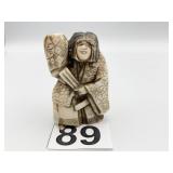 CARVED NETSUKE 2" FIGURINE