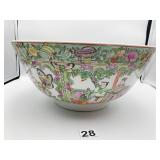 CHINESE FAMILLE ROSE PUNCH BOWL QING DYNASTY KOI