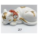 JAPANESE GILT PORCELAIN KUTANI CAT PORCELAIN CAT