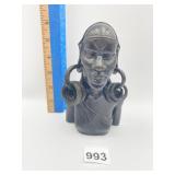 CARVED WOOD AFRICAN FIGURE W/ INTERLOCKING