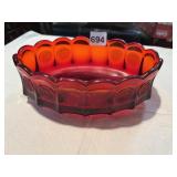 COIN SPOT RUBY RED OVAL DISH