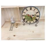 BATTERY OPERATED FARM SCENE CLOCK WITH EASEL 12