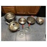 ASSORTMENT OF COOKWARE INCLUDING STRAINER