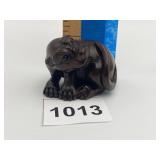 NETSUKE CARVED DOG