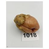 NETSUKE MOUSE ON FRUIT
