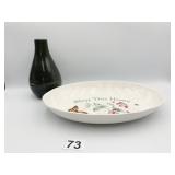 LENNOX OVAL BUTTERFLY MEADOW 11 INCH DISH AND
