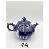 JAPANESE BLUE PORCELAIN TEAPOT W/ LID