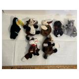 7 COCA COLA BEAN BAG ANIMALS WITH TAGS