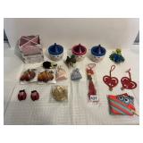 SNOW MAN CUPS, ASIAN ORNAMENTS, CRYSTAL PUMPKIN