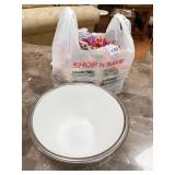 MARTHA STEWART BOWL AND DRIED ROSES